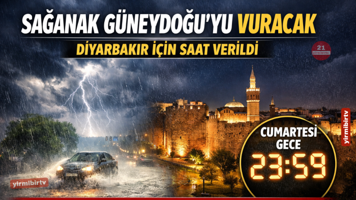 Sağanak Güneydoğu’yu vuracak: Diyarbakır için saat verildi